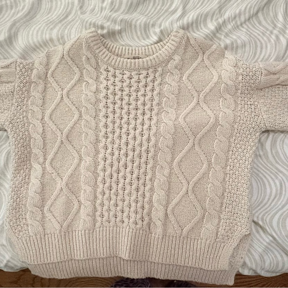 Cozy Cream Cable Knit Sweater